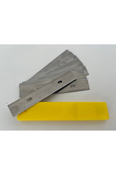 Fors Cam Kazıma Jileti – 10'lu Yedek Bıçak Seti / Düz Tip Jilet – Endüstriyel...