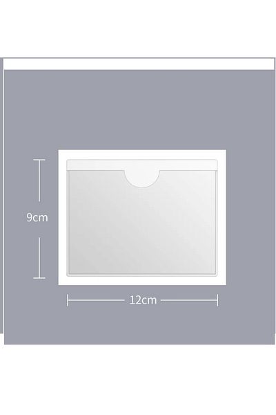 OEM Set buzunar autoadeziv, 2 buc, transparent 9cmx12 cm parcare sau ecusoane ridesharing (Uber, Bolt )