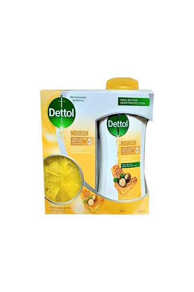 Dettol Dettol Skincare Honey & Shea Butter Body Wash with Loofah - 250ml