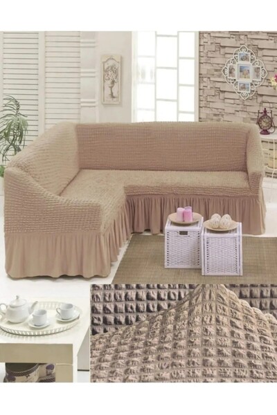 upmall Canapea de colț Bürümcük, husă de canapea, husă de canapea, elastic, c...