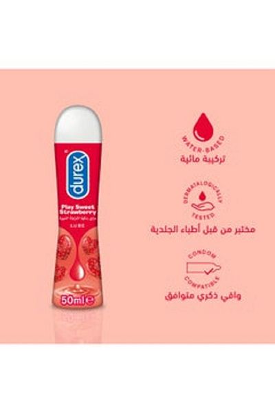 Durex Play Strawberry Sweet Lubricating Gel, 50ml