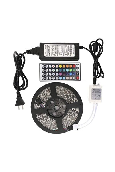 SIKS ® Kit bandă LED RGB 5050 60 led/m 5 metri IP20 + telecomandă IR cu 44 de taste + transformator 12V 6A