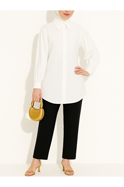 HİJABAYA Cămașă oversize solidă cu nasturi