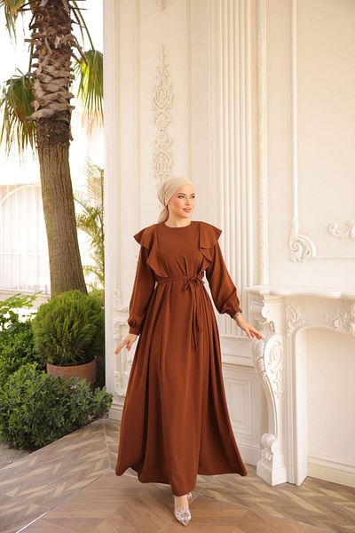 Nissra Ankanoor Shoulder Flounce Hijab Φόρεμα Anka255090