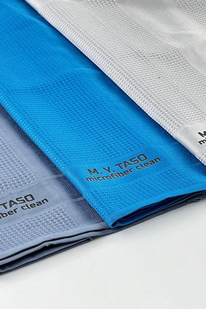 M.Y. TASO [3 Pieces] Microfiber Cleaning Cloth for Glass, Mirrors, Kitchen, Bathroom, General Cleaning Cloth 40 / 60 cm