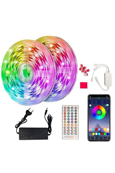 SIKS ® 5050 Rgb Led Strip Kit, Wi-fi, Phone Control, Remote Control, Multicolor Light, 10 Meters
