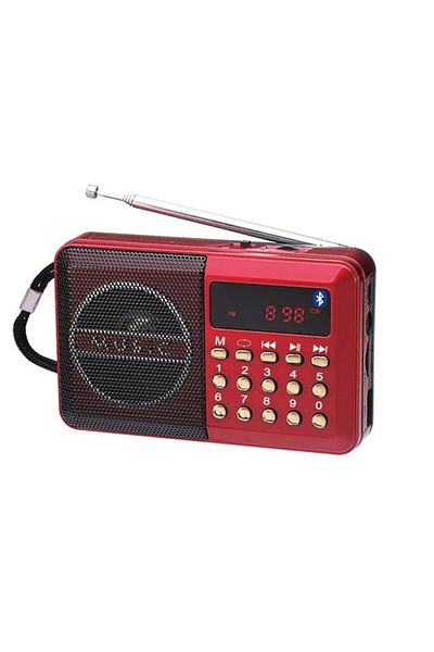 JOC Radio with Rechargeable Battery, Bluetooth, TF/USB Mp3 Player, FM Radio, LED Display