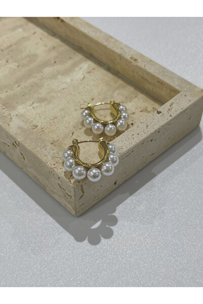 Elysia Accessory İncili Halka Çelik Küpe