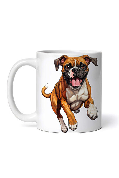 OEM Cană albă personalizată, Boxer alergând, INOVATIX®. 330ml