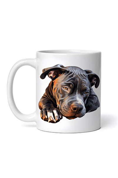 OEM Cană albă personalizată, American Pit Bull Terrier, INOVATIX®. 330 ml