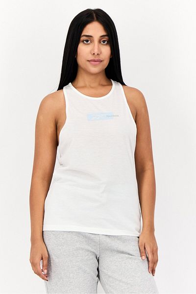 Reebok Women Sportswear Fit Sleeveless Training Tank Top, White