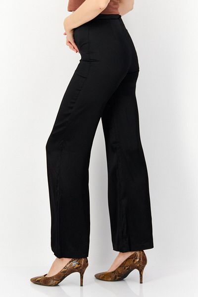 Don't Call Me Jennyfer Women Regular Fit Plain Palazzo Pants, Black