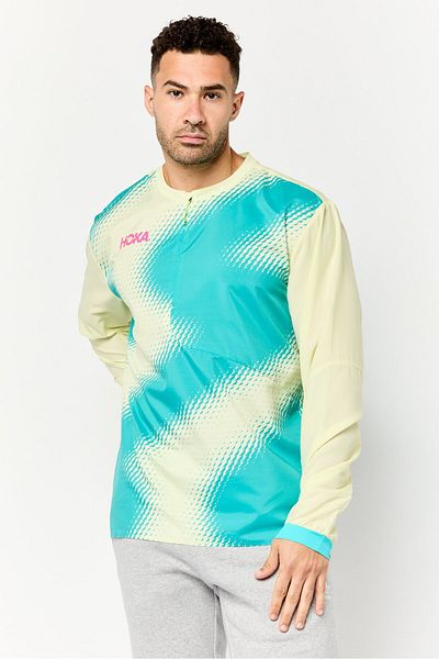 hoka Men Sportswear Fit Long Sleeve Training Wind Shell Jacket, Multicolor