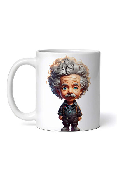 OEM Cană albă personalizată, Albert Einstein, INOVATIX®. 330 ml