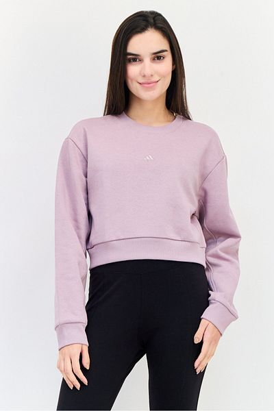 adidas Women Sportswear Fit Long Sleeve Outdoor Sweatshirt, Purple