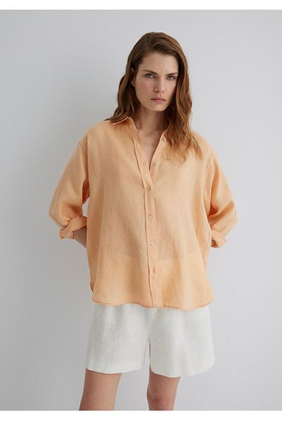 Mavi 100% Linen Loose Fit Shirt.