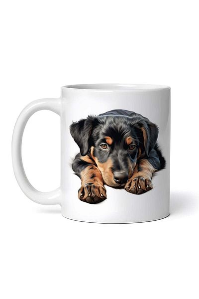 OEM Personalized White Mug, Beauceron, Inovatix®. 330ml