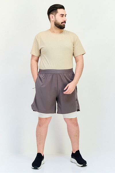 adidas Men Sportswear Fit 9 Inseam Training Shorts, Dusty Grey