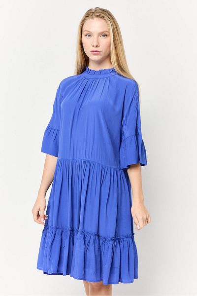 Scotch & Soda Women Textured Mini Dress, Blue