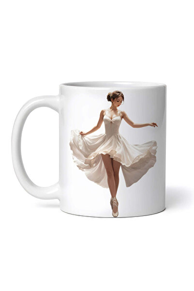 OEM Εξατομικευμένη Λευκή Κούπα, Μπαλαρίνα, Inovatix®. 330ml