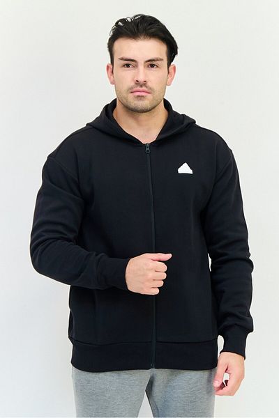 adidas Men Sportswear Fit Long Sleeves Running Hoodie, Black