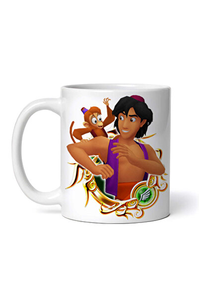 OEM Cană albă personalizată, Aladdin și maimuța lui, Inovatix®. 330 ml