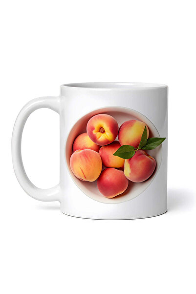 OEM Εξατομικευμένη λευκή κούπα, Μπολ Ροδάκινου, INOVATIX®. 330ml