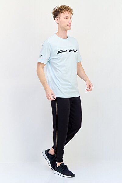 Puma x AMG Men Sportswear Fit Graphic Print Short Sleeves Outdoor T-Shirt, Aqua