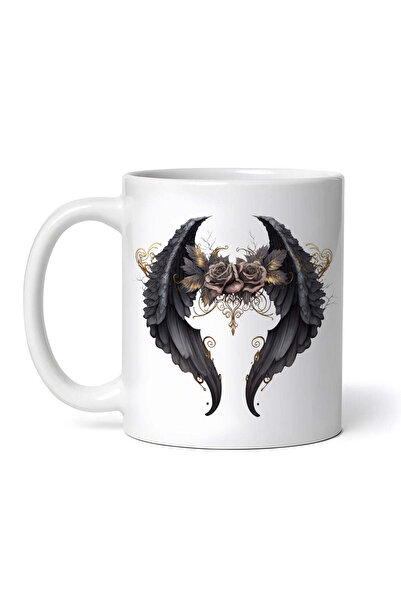 OEM Cană albă personalizată, Aripi de Înger Dark Phoenix, Inovatix®. 330 ml