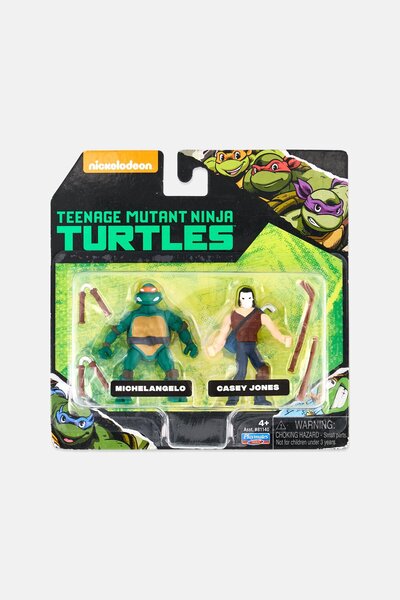 Teenage Mutant Ninja Turtles مجسم مصغر لمايكل أنجلو وكيسي جونز