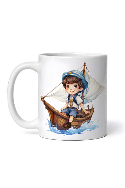 OEM Cană albă personalizată, Wattan Sailor Boy, Inovatix®. 330 ml