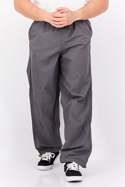 Threadbare Men Relaxed Fit Plain Drawstring Skate Pants, Grey