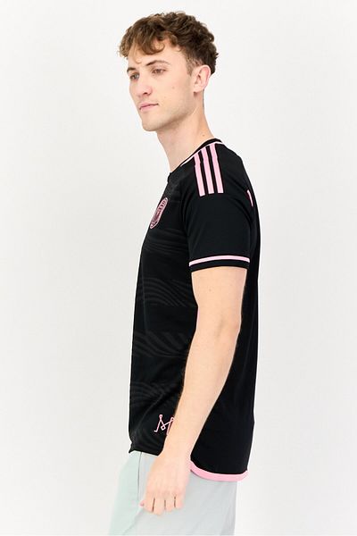 adidas Men Slim Fit Authentic Away Inter Miami Cf Football Jersey, Black