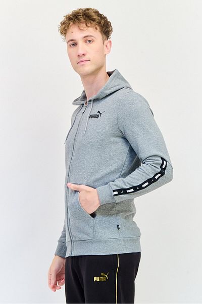 Puma Men Sportswear Fit Long Sleeve Training Hoodie, Grey