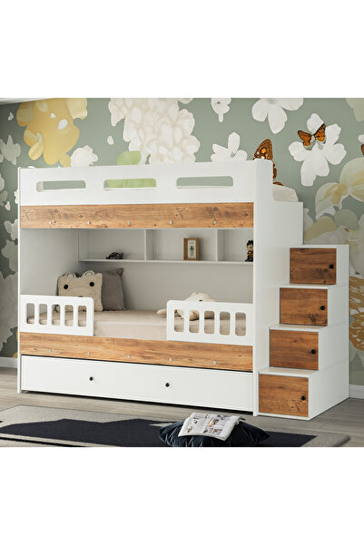 CSM MODULER MOBİLYA Berlin Yavrulu Ranza Çelik Destekli %100 MDF