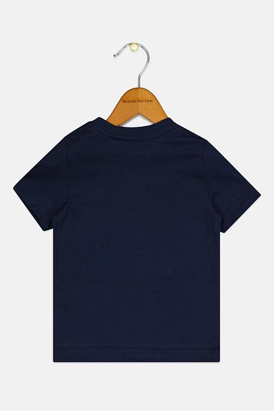 DSquared2 Toddlers Boy Crew Neck Short Sleeves Brand Logo T-shirt, Navy