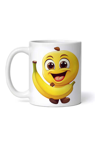 OEM Εξατομικευμένη Λευκή Κούπα, Διασκεδαστική Μπανάνα, Inovatix®. 330ml