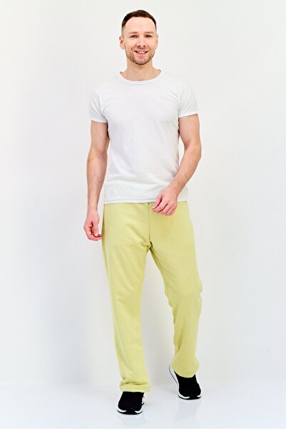 adidas Men Sportswear Fit Basketball Sweatpants, Light Yellow