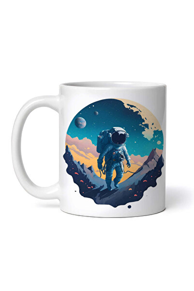 OEM Cană albă personalizată, Astronaută pe Marte, Inovatix®. 330 ml