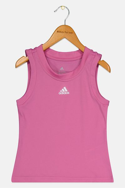 adidas Kids Girl Sleeveless Brand Logo Training Top, Orchid