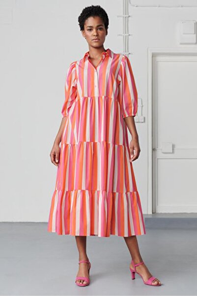 Tchibo كادين جينيش ياكا 3/4 كول جيزجيلي ميدي إلبيس، بيمبي كومبين