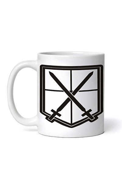 OEM Cană albă personalizată, emblemă Atac pe Titan, Inovatix®. 330 ml