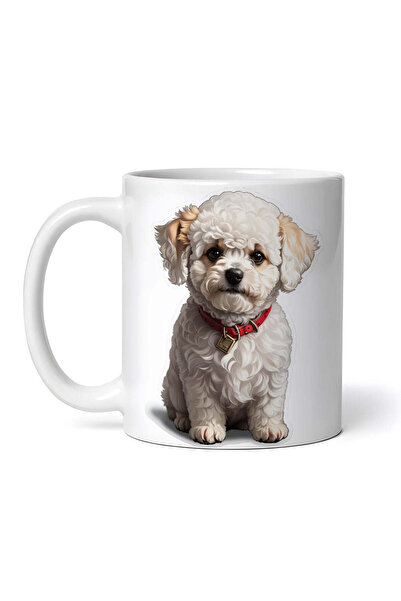 OEM Cană albă personalizată, Bichon cu guler, INOVATIX®. 330ml