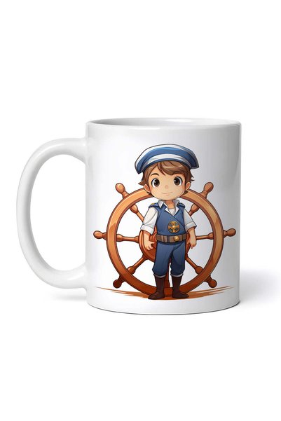 OEM Cană albă personalizată, Sailor Boy Raku, Inovatix®. 330 ml