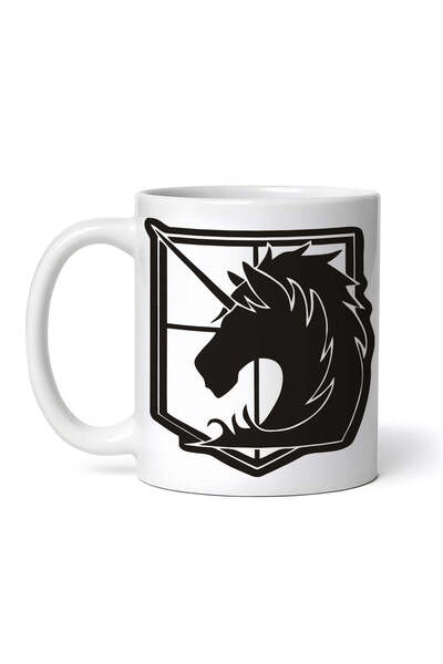 OEM Cană albă personalizată, unicorn cu logo-ul poliției militare Atac asupra...