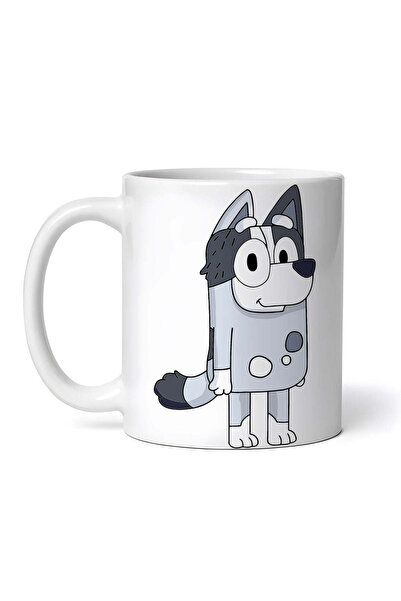 OEM Cana albă personalizată, mătușă Trixie Heeler Bluey, INOVATIX®. 330 ml