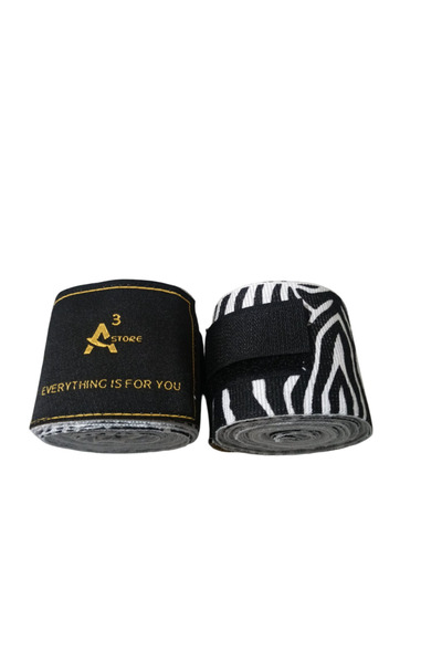 A³Store BASKILI Boks Bandajı, 3,5 metre El sargısı, Elastik Bilek ve El Koruyucusu, Elastik Bandaj, Gifttoom