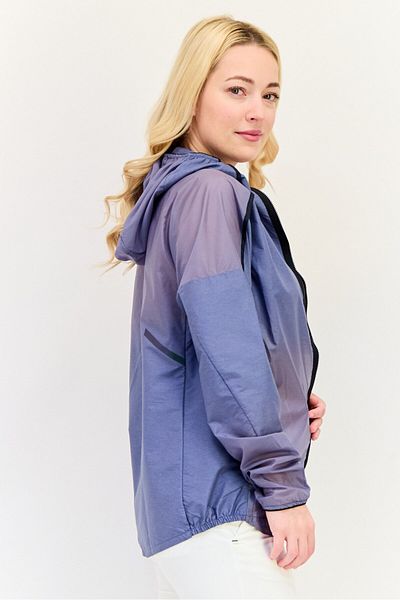 adidas Women Sportswear Fit Long Sleeves Outdoor Windbreaker Jacket, Blue