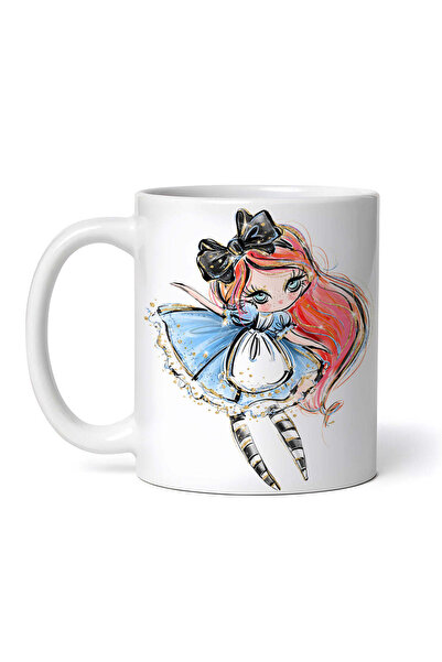 OEM Cană albă personalizată, Alice în Țara Minunilor frumos pictată, INOVATIX...