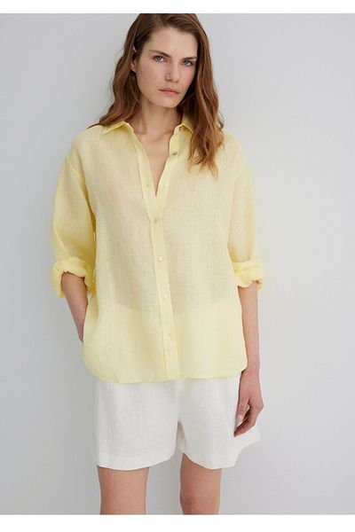 Mavi 100% Linen Loose Fit Shirt.